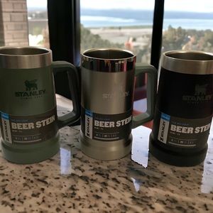 NWT 24 Oz. Stanley BEER Stein, color- Black- 5 hrs cold, 20 hrs w/Ice -New Style